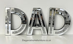 STUNNING MIRRORED CRUSHED DAD LETTERS