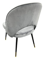Gray velvet chair