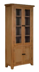 Solid oak display cabinet