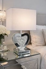 Heart Mirrored Table Lamp