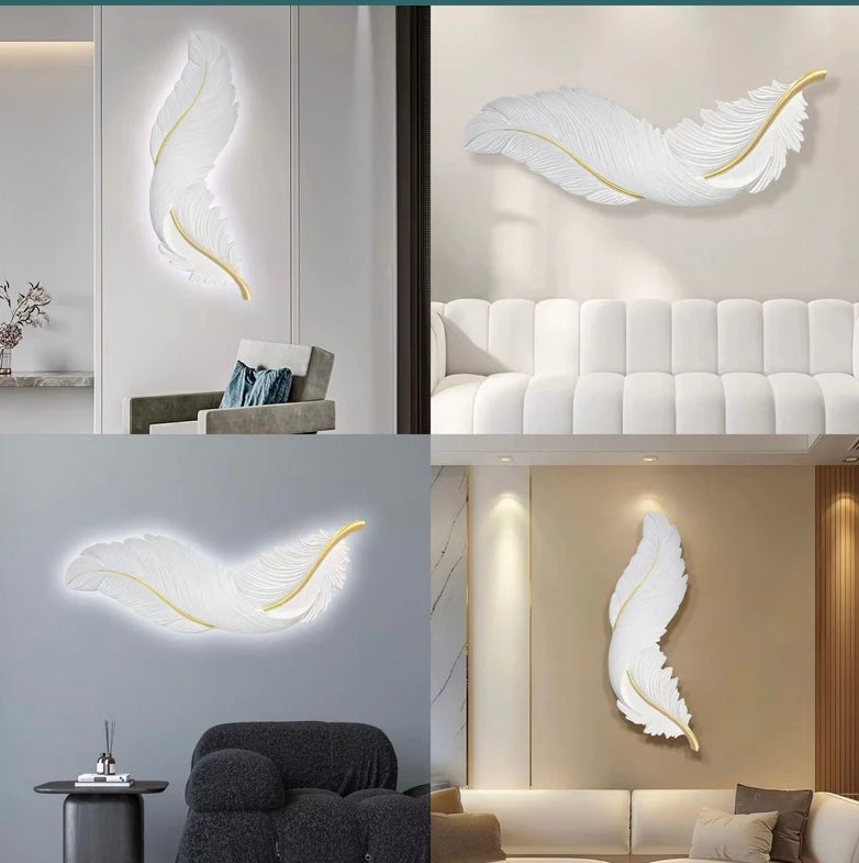 Feather Wall Decor LED Light
