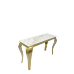 Louis Gold Marble Ceramic Console Table
