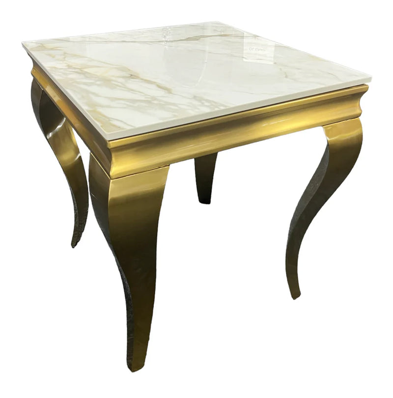 Louis Gold Lamp / Side Table