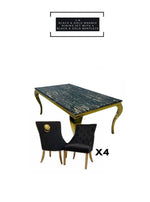 1.8 Black Dinning Table, With 4 Stunning Chairs.