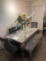 Louis Dining Set With 4 Stunning Chairs & Bench