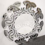 CC Crushed Diamond Round Mirror