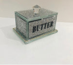 Crushed Diamond Butter Dish & Tray.