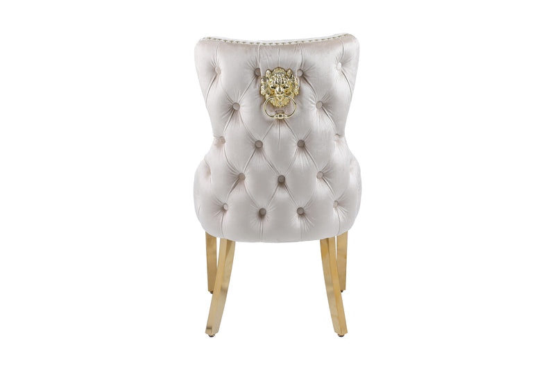 Cream Bentley Chair With Gold Legs