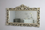Ornate Wall Mirror Champagne/Chrome