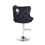 Black Bentley Velvet Bar Stool