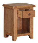 Torino One Draw Bedside Solid Oak