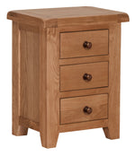 New Torino 3 Draw Bedside Solid Oak