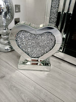 HEART CRUSHED MIRRORED ORNAMENT