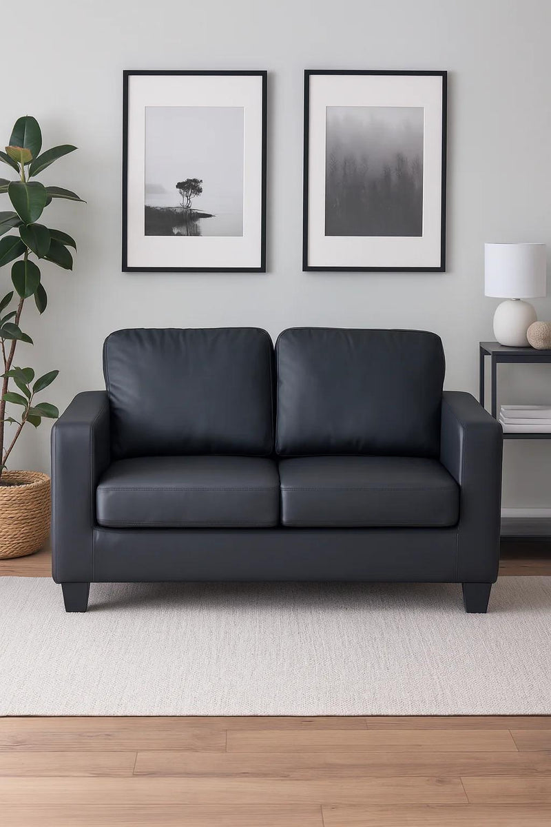 Black 2 Seater Sofa