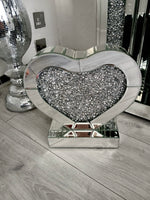 HEART CRUSHED MIRRORED ORNAMENT