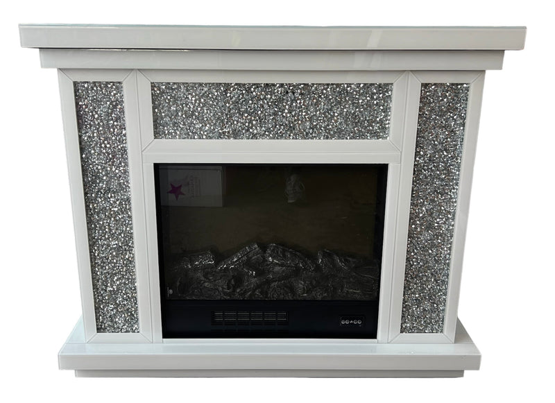 New Sparkling White Fireplace