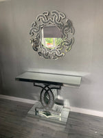 CC Crushed Diamond Round Mirror