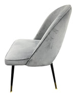 Gray chair with black legs 