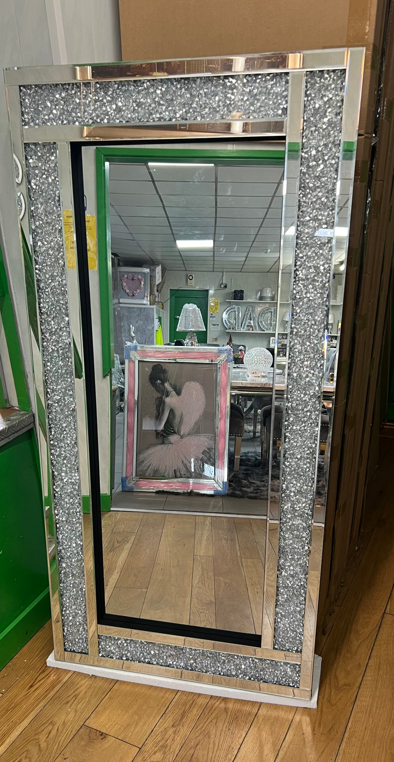 Large Stunning Crushed Mirror