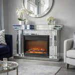 Stunning New Crushed Diamond Electric Fire Place.