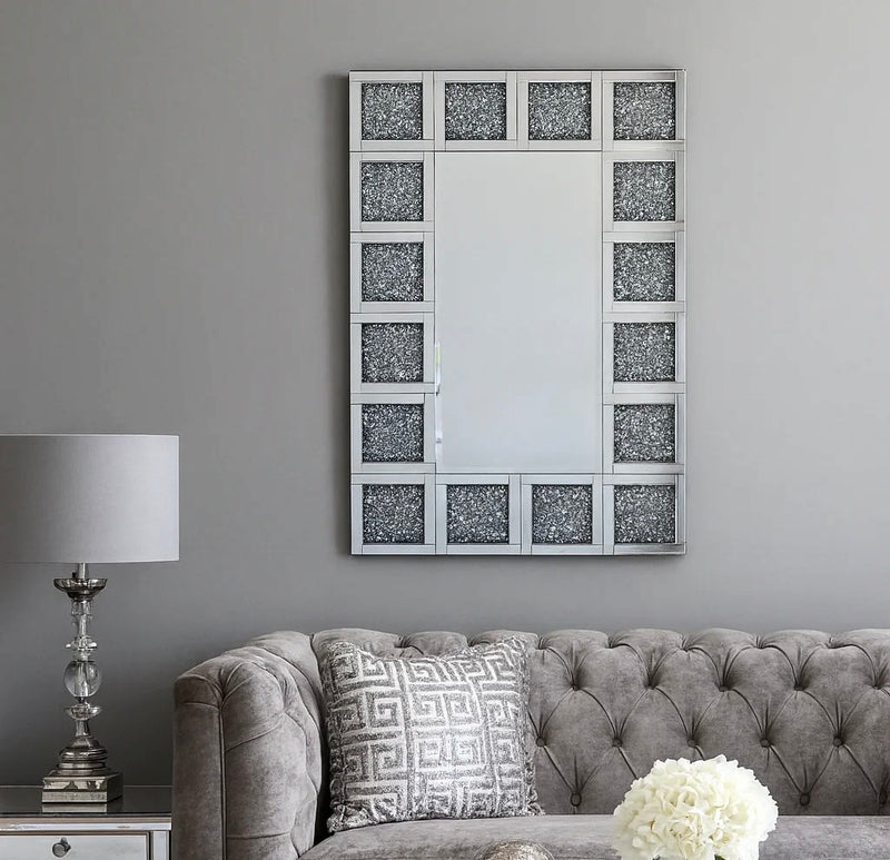 Crushed Diamond Block Mirror
