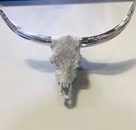 SPARKLING SILVER BULLS HEAD