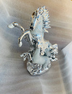 SPARKLING TWIN HORSE ORNAMENT