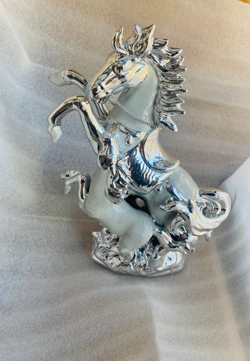 SPARKLING TWIN HORSE ORNAMENT