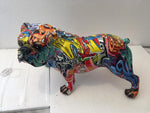 Colourful Graffiti Art Bulldog Figurine