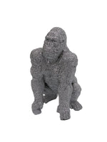 Bejewlled Large Silver Gorilla Ornament