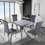 Louis Dining Set With 4 Milan Chairs