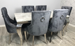 Louis Marble 1.8 Dining Set With 6 Cheshire Chairs