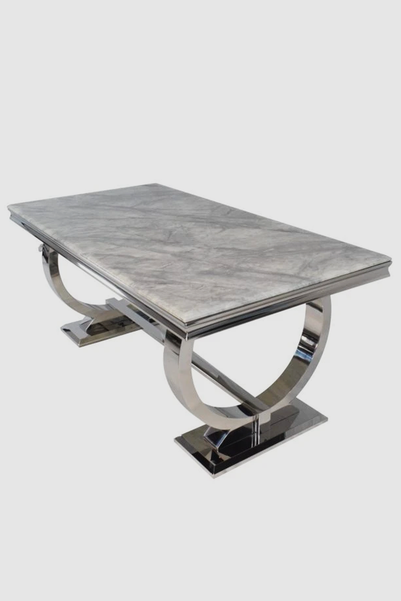 Chelsea Grey Marble Dining Table