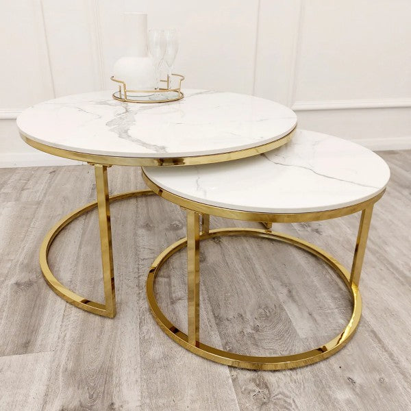 2 Short Round Nest Of Tables