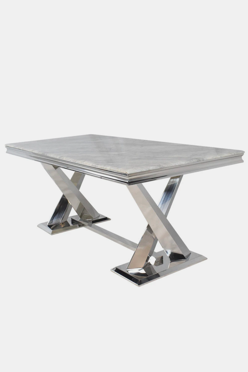 Luna Grey Marble Dining Table