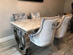 Chelsea Grey Marble Dining Set With Cheshire Chairs