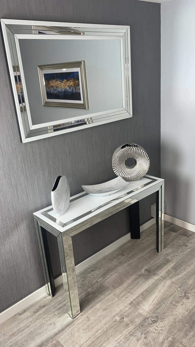 Bianco Console Table & Mirror Set