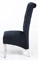 Black HighBack Dining Chairs With Lion Knocker Back