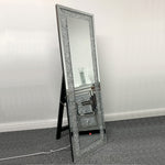 LED Crushed Diamond Stand Up Mirror