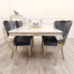 Louis Dining Set With 4 Bentley Chairs