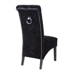 Black High Back Chair With Knocker Back