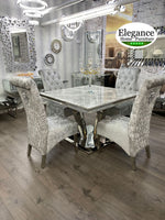 Roma Dining Set With 4 High Back Chairs