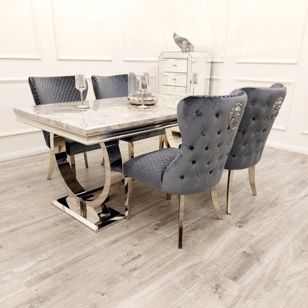 Chelsea Dining Set With 6 Grey Bentley Chairs