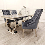 Chelsea Dining Set With 6 Grey Majestic Chairs