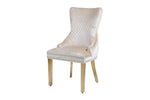 Cream Bentley Chair With Gold Legs