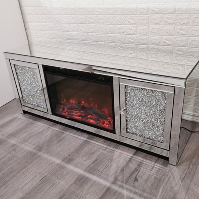 Crushed TV Unit With Fire Built In