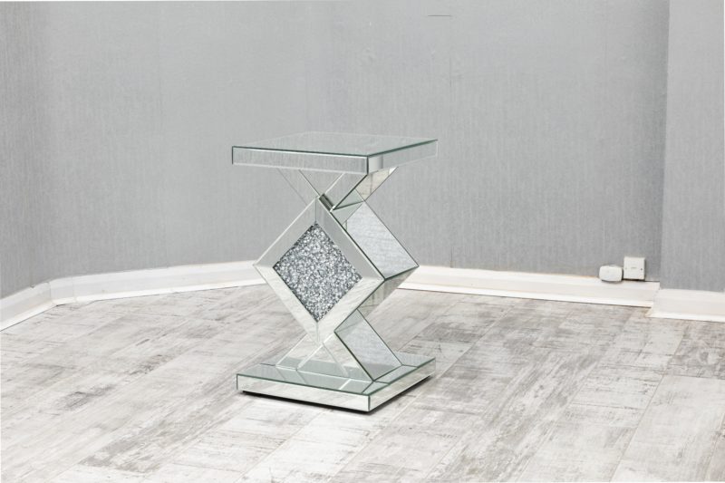 Mirrored Crushed Diamond Pedestal