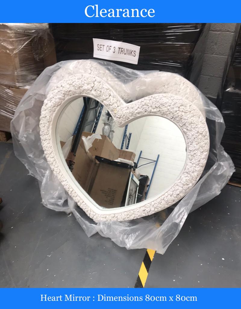 HEART SHAPED MIRROR £25.00