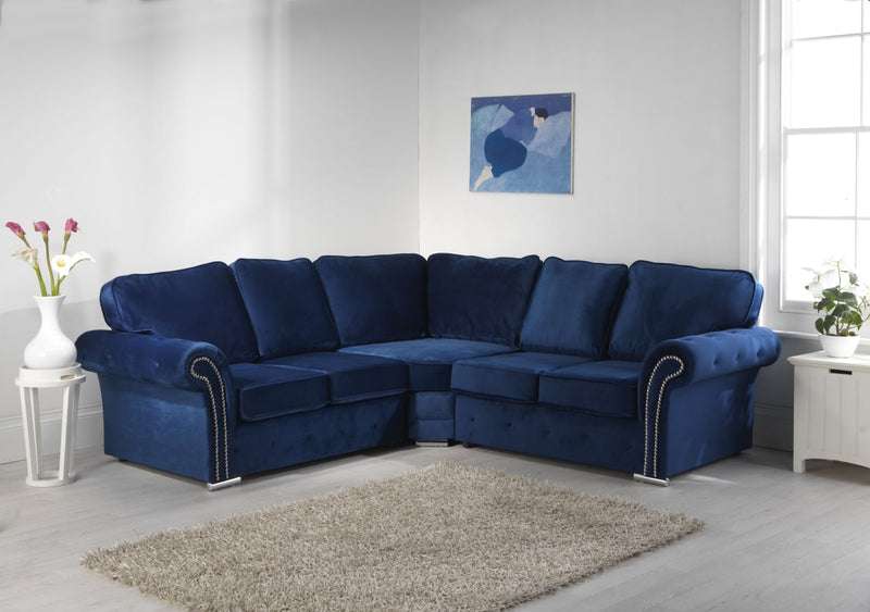 Maryland Plush Velvet Corner Sofa