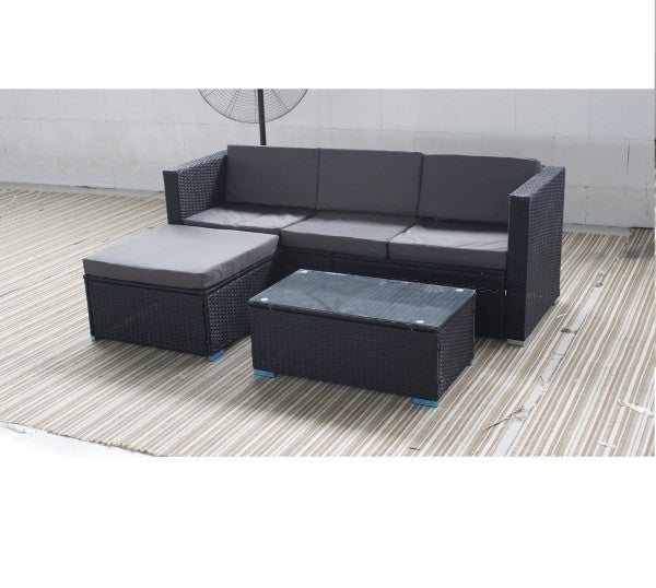 Rattan Corner Sofa Coffee Table